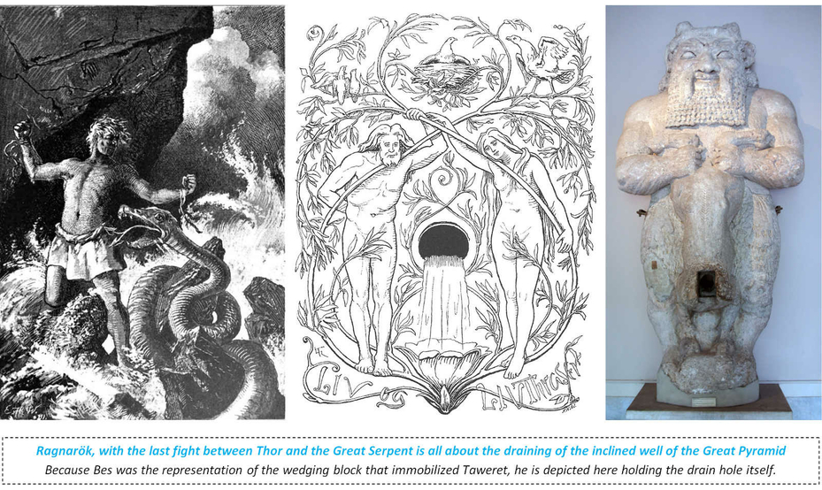 Ragnarok Thor Hammer Great Serpent Líf and Lífthrasir Norse Mythology Ancient World
